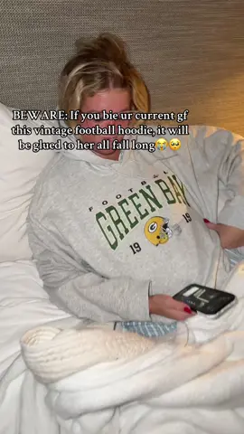 She actually won’t take it off… #footballfans #oversizedfashion #giftforher #football #primetime 