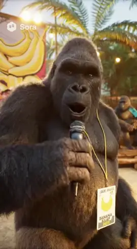 Banana slap competition #funn #funny #Gorilla #haha #slap 