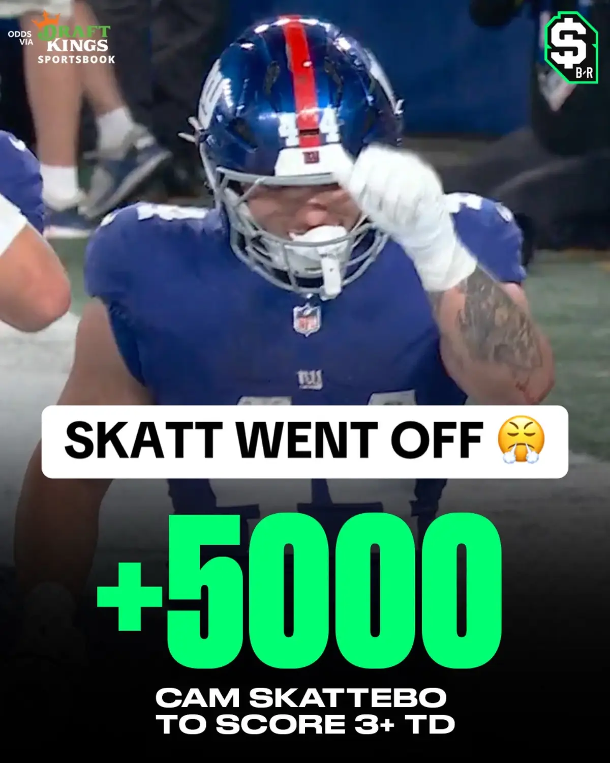#camskattebo #giantsfootball #giants #nygiants #eagles  (via @DraftKings Sportsbook)