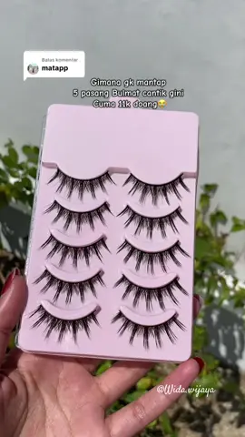 Membalas @. 5 pasang Bulu mata cantik harganya seambyar ini😭