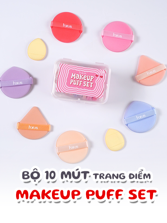 Có hộp mút này thì yên tâm cân được mọi vùng trên gương mặt luôn, họa mặt mượt màaaaa #HorusVietnam #HorusCosmetics #muttrangdiem #makeuppuffset