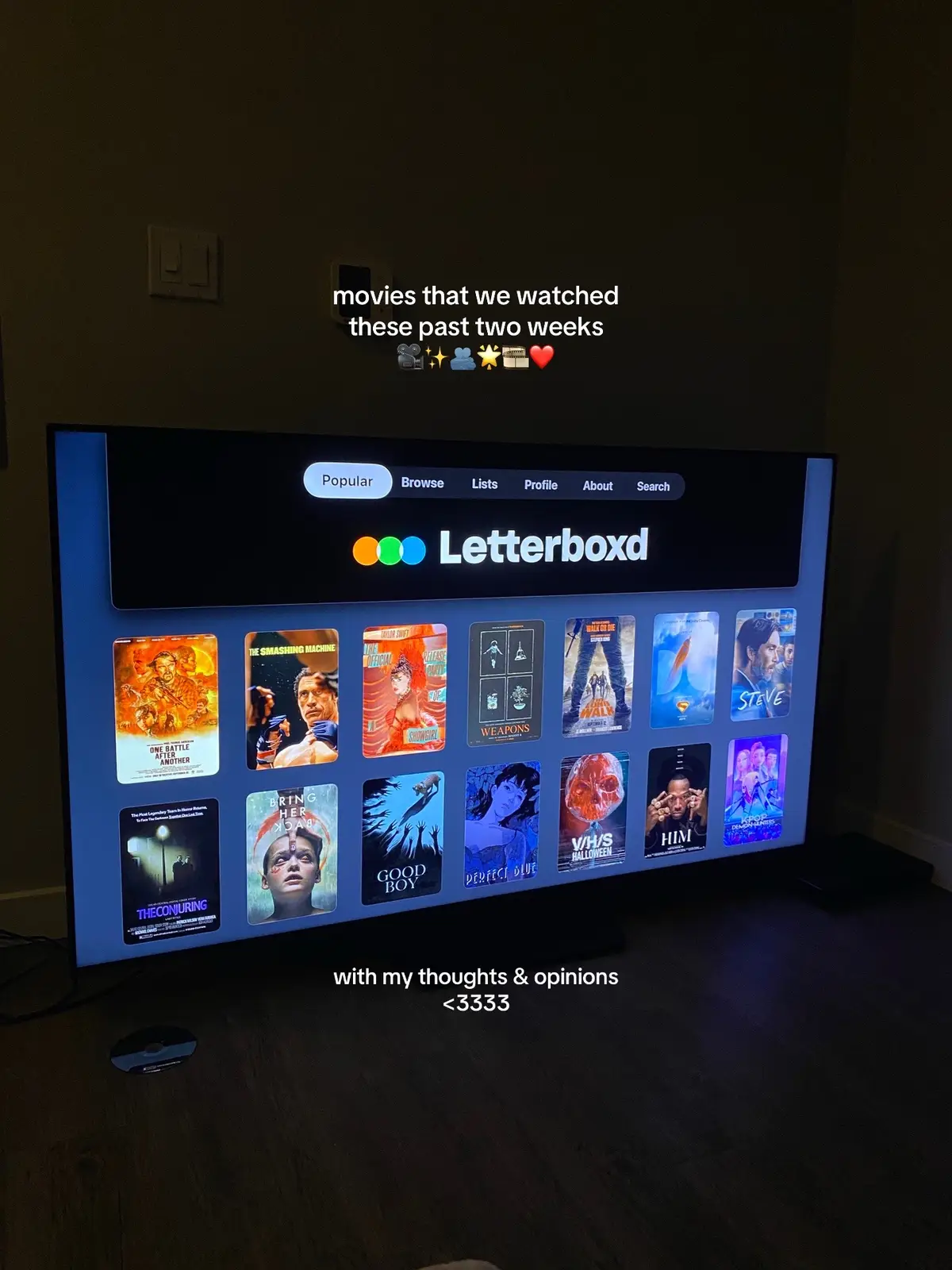 movies that we watched these past two weeks 🎥✨🫂🌟🎞️❤️ w/ my thoughts & opinions! hopefully y’all get to enjoy a movie or two this weekend because YOU DESERVE THE REST <3 #movies #movierecommendation #moviereview #letterboxd #filmtok @Letterboxd 