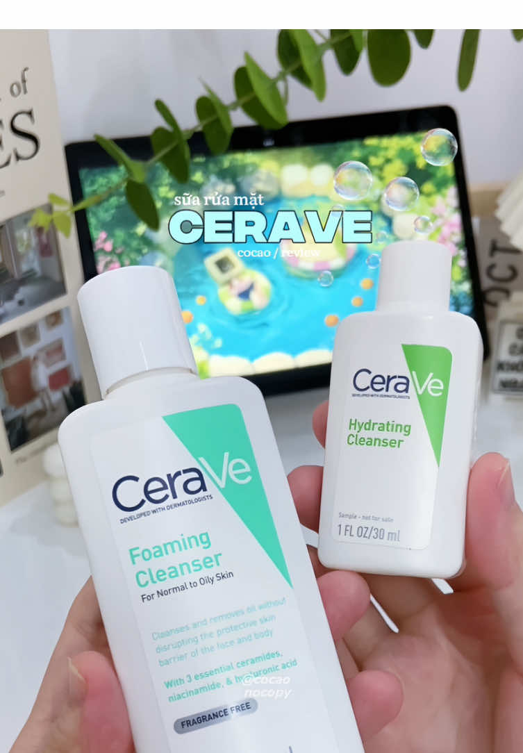 Size nhỏ mang đi du lịch quá tiện luôn mí bà 🧼🫧✨ #suaruamat #skincare #cerave #xuhuong 