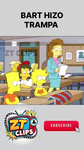 Bart hizo trampa #LosSimpson #memes 