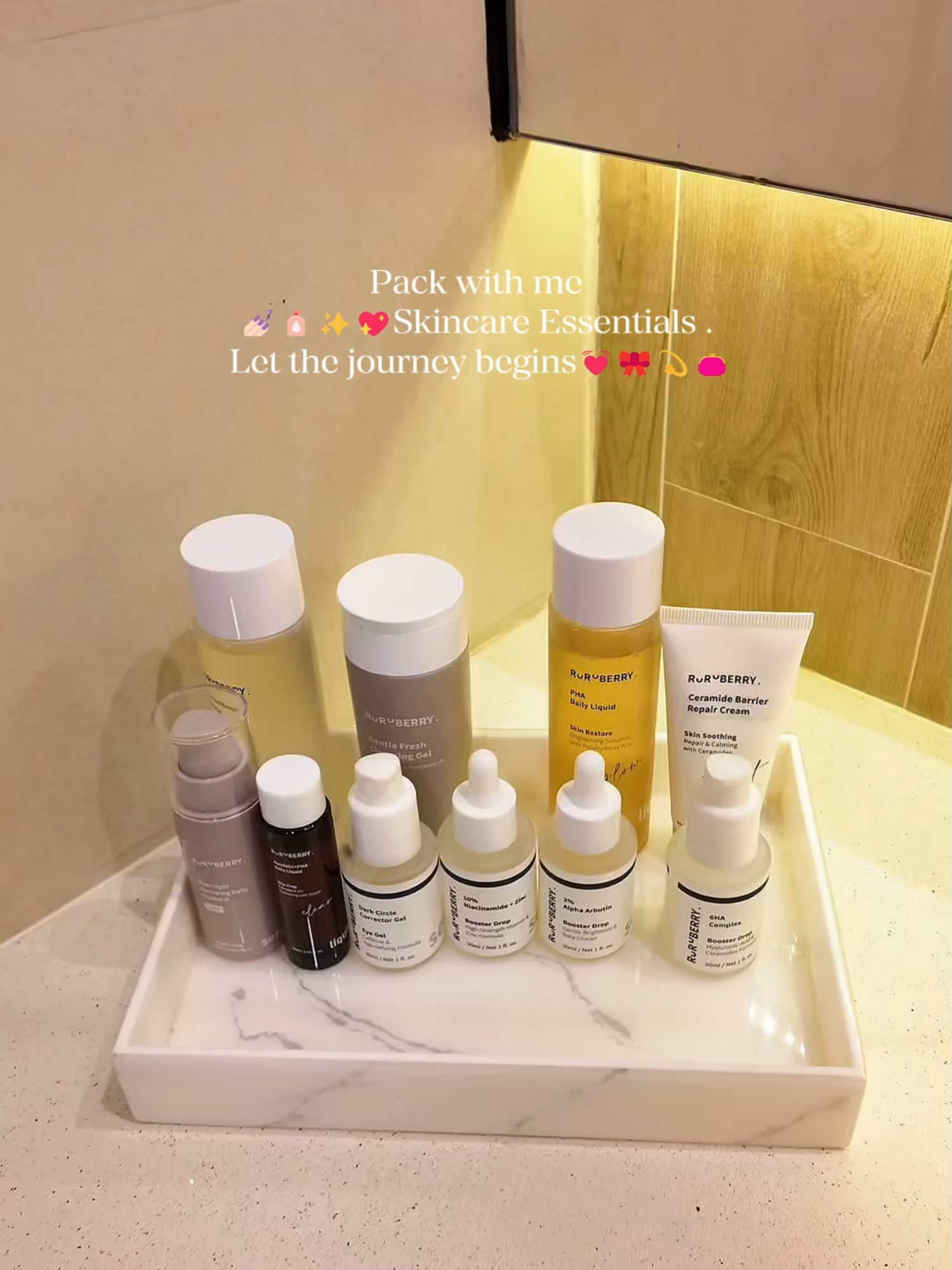 Take your glow wherever you go💖 #ruruberry #skincaremalaysia #skincareroutine #essential #journey #ontheglow #beauty #SelfCare