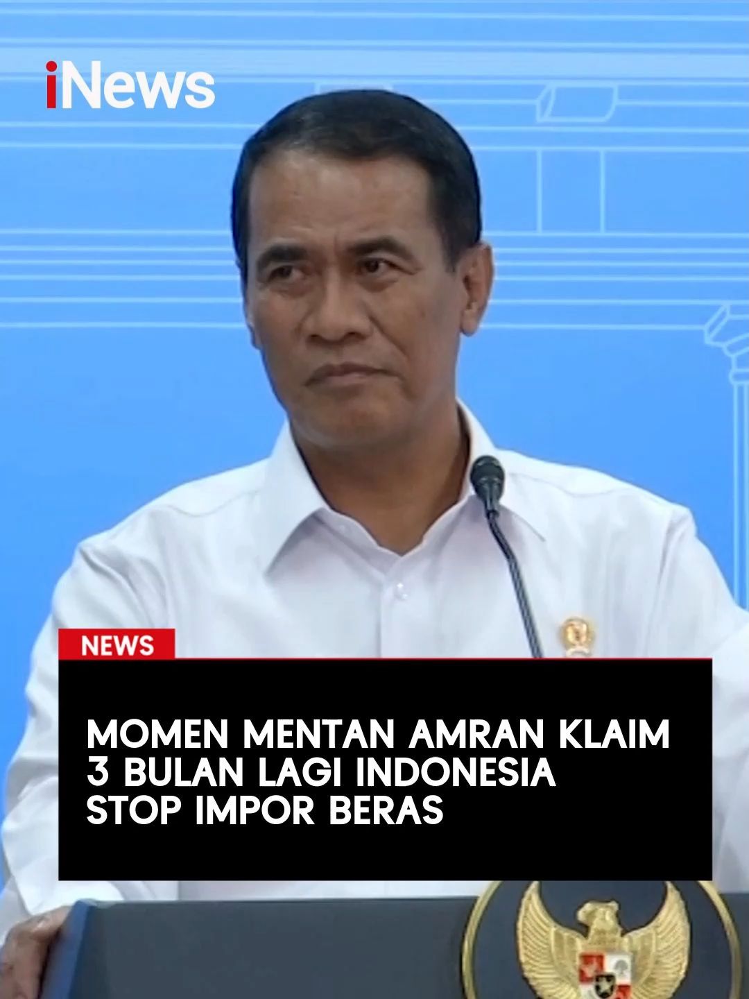 Menteri Pertanian (Mentan) Andi Amran Sulaiman menyebut Indonesia akan menghentikan impor beras dalam dua hingga tiga bulan ke depan.  Amran mengatakan langkah ini merupakan bagian dari rencana Indonesia swasembada pangan. Ia berharap tak ada bencana yang bisa menghambat kebijakan tersebut.  #AndiAmran #Mentan #MenteriPertanian #SwasembadaPangan #iNews