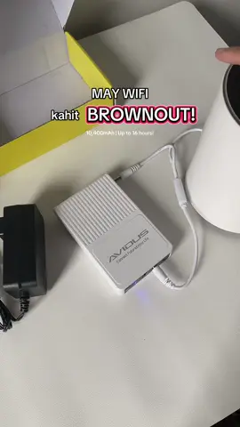 may WiFi ka pa rin kahit brownout with this UPS uninterruptible power supply.  kaya nito paganahin ang WiFi mo up to 16 hours! #UPS #uninterruptiblepowersupply #wifi #powerbank #powersupply 
