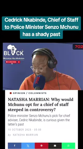 Cedrick Nkabinde, Chief of Staff to Police Minister Senzo Mchunu has a shady past. #cedricknkabinde #brownmogotsi #robertmcbride #madlangacommission #adhoccommittee