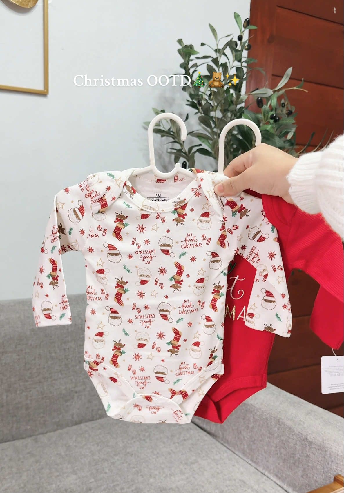 Christmas OOTD for 2025 babies!🎄🧸☁️✨ #christmasbaby #2025babies #christmas #christmasootdforbaby #momfinds 