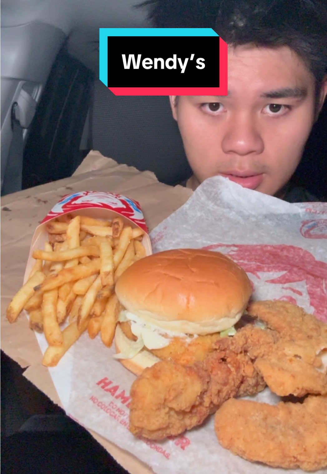 I rarely eat @Tendy’s but they actually hit so good #wendys #mukbanger #usa #viral #fypシ゚viral 