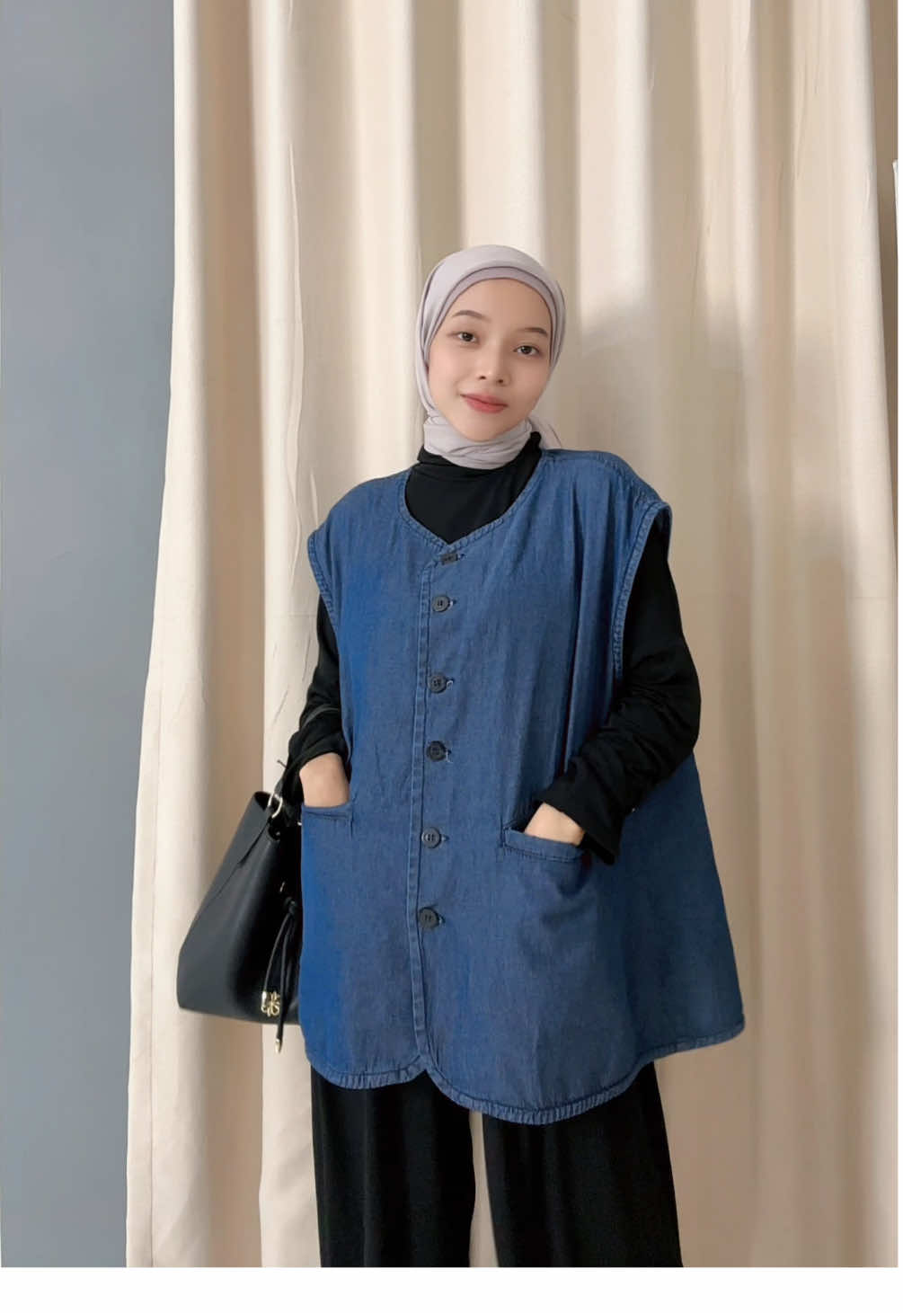Vest denim ✨🫶🏻#fyp #kemejadenim #vest 