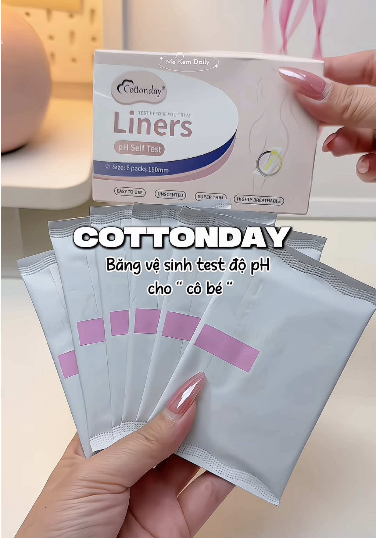 Test cho yên tâm mấy bà ơi tiện thực sự ấy ‼️ chị em nên có nhaaa 💓 #mekemdaily #cottondayvietnam ##kiemtraviemnhiem##bangvesinh##chamsoccobe 