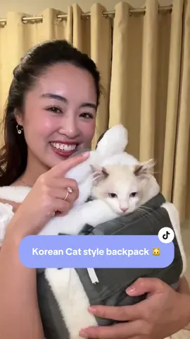 Definitely our favorite purchase for Miyuki!🐱✨ so excited to take him out with it! #cat #ragdollcat #cattok #koreanstyle 