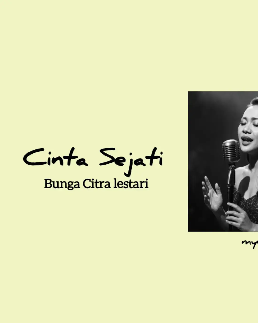 Lirik lagu Bunga Citra Lestari (BCL) yang berjudul 