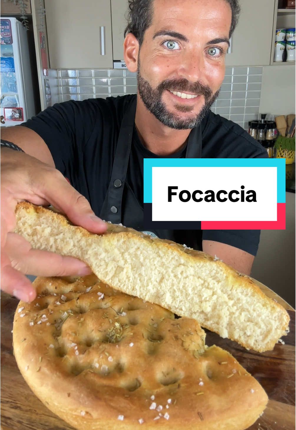 Fluffy Focaccia | Soft, Golden & Irresistible 🇮🇹 Find more traditional Italian recipes like this at 👉 www.cookingwithtucci.com If you enjoy my recipes, please follow and share to help my channel grow — your support means everything! Light, airy, and golden with that perfect crunch on the outside — this Fluffy Focaccia is a true Italian classic. It’s one of those recipes that fills your kitchen with the smell of home, and it’s so versatile — enjoy it plain, with rosemary, or even topped with cherry tomatoes and olives. ⸻ Ingredients: 	•	500g flour (00) 	•	300g water (room temperature) 	•	20g olive oil 	•	4g dry yeast 	•	6g salt 	•	(optional: a pinch of sugar for activating yeast) ⸻ Instructions: Activate the yeast using half the water, slightly warm, with a pinch of sugar. Let it sit for about 10 minutes until a light foam forms. In a bench mixer, add 500g of flour and the remaining half of the water. Mix until fully absorbed. Add olive oil and salt, and continue mixing. Once incorporated, pour in the yeast mixture and mix for 7–10 minutes until the dough becomes smooth and elastic. Give the dough a couple of folds, place it in a lightly oiled container, cover with plastic wrap, and let it rise in a warm place until doubled or tripled in size. Transfer the dough to a 26cm round baking tray (or any shape you like). Gently shape it, cover again, and let it rise for a second time. When ready, use your fingers to press dimples into the surface — this gives focaccia its iconic look. Drizzle with olive oil, sprinkle with rosemary and flake salt (or your preferred toppings). Bake at 200°C for 25–30 minutes, until golden, fluffy, and crisp around the edges. Let it cool slightly before serving — it’s perfect warm, fresh, and full of flavour. ⸻ Find more traditional Italian recipes like this at 👉 www.cookingwithtucci.com 👉 If you enjoy my videos, I’d really appreciate your support — even a small gesture makes a big difference. You can follow, share, or buy me a coffee at: ko-fi.com/cookingwithtucci #cookingwithtucci #focaccia #italiandough #italianbread #fyp 