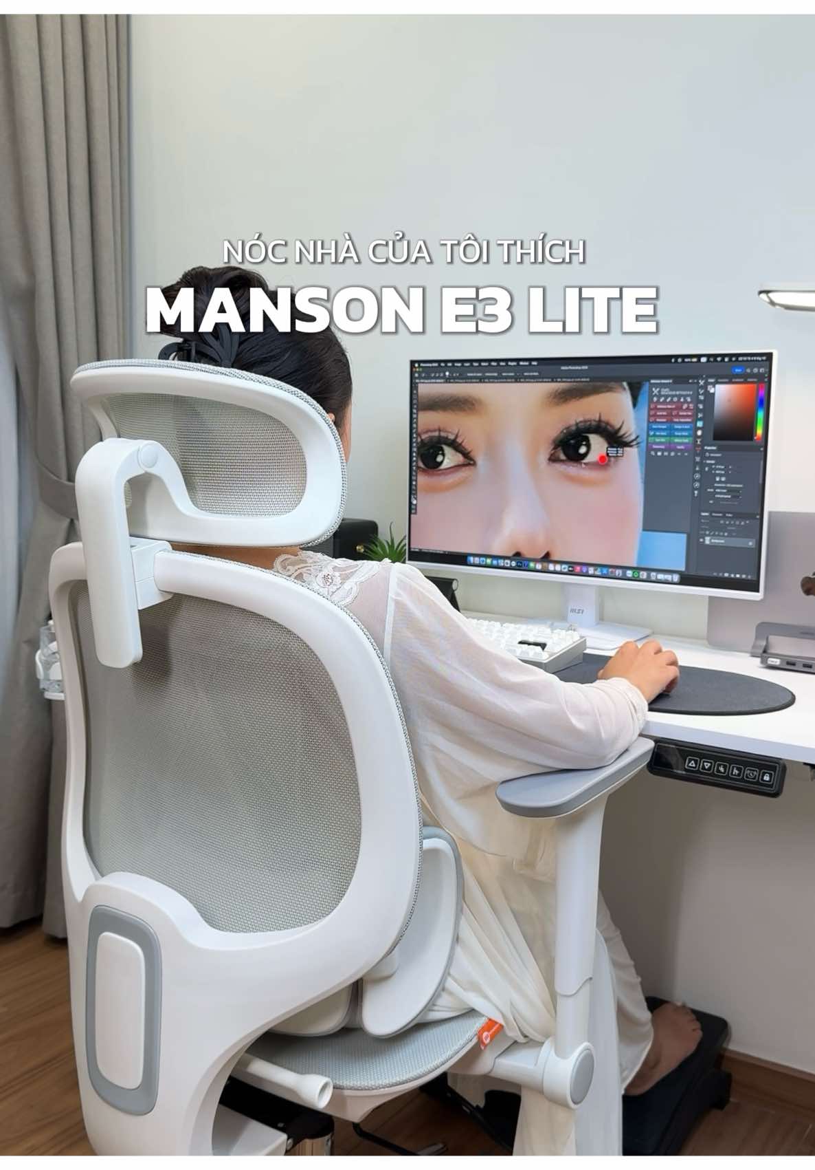 Vợ khen ngồi êm, sướng mà vẫn đòi trả lại tiền 🥹   • Ghế CTH Manson E3 Lite tốt quá rồi  #setup #desksetup #ghecongthaihoc #manson #dinhtiensetup 