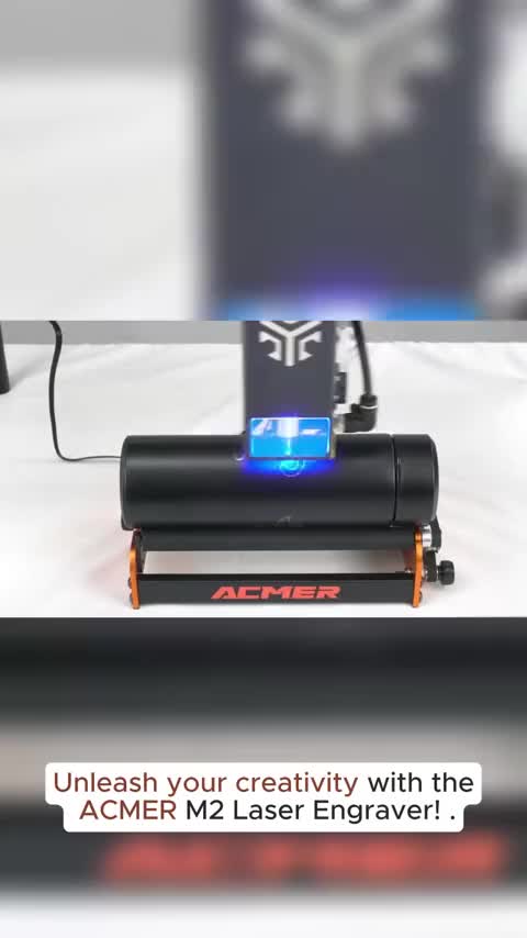 ACMER M2 Laser Engraver - 360° Rotating Wheel | Adjustable Stand for Wider Engraving Area | Tool for Curved Surface Engraving | Arched & Irregular Surface Processing | Compatible with 80% Engravers #tools #artsandcrafts #3dprinter #artandcrafts #professionaltools #viralrotatingcurlingiron #cuttingmachine #dremel #industrialtools #3dprinters