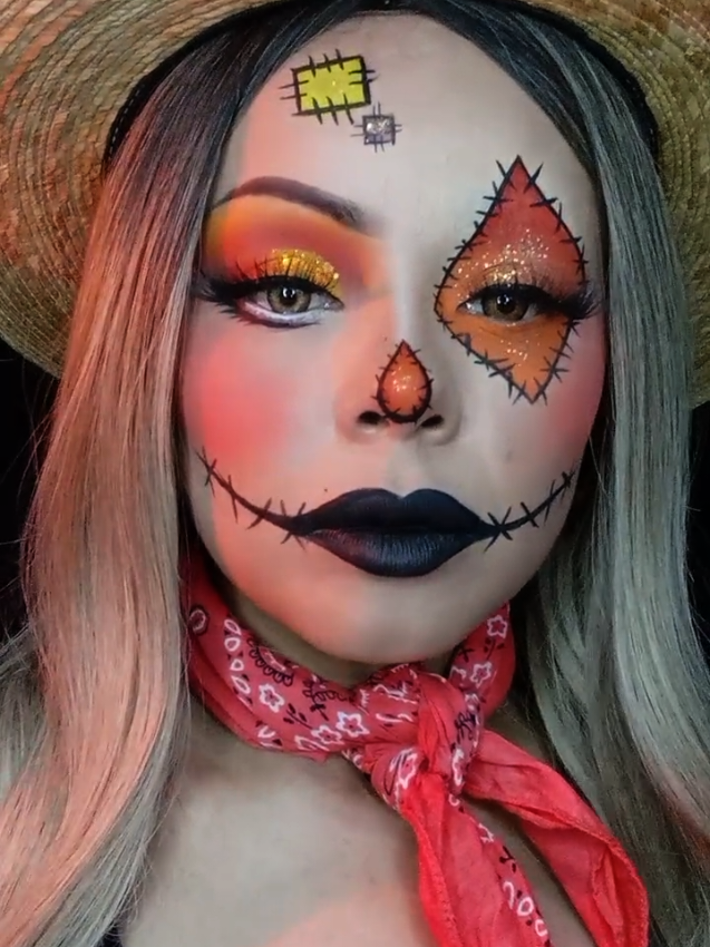Maquillaje de espantapájaros... 🎃👕👖👒 #maquillaje #halloweenmakeup  #espantapajaros #scarecrow #scarecrowmakeup 