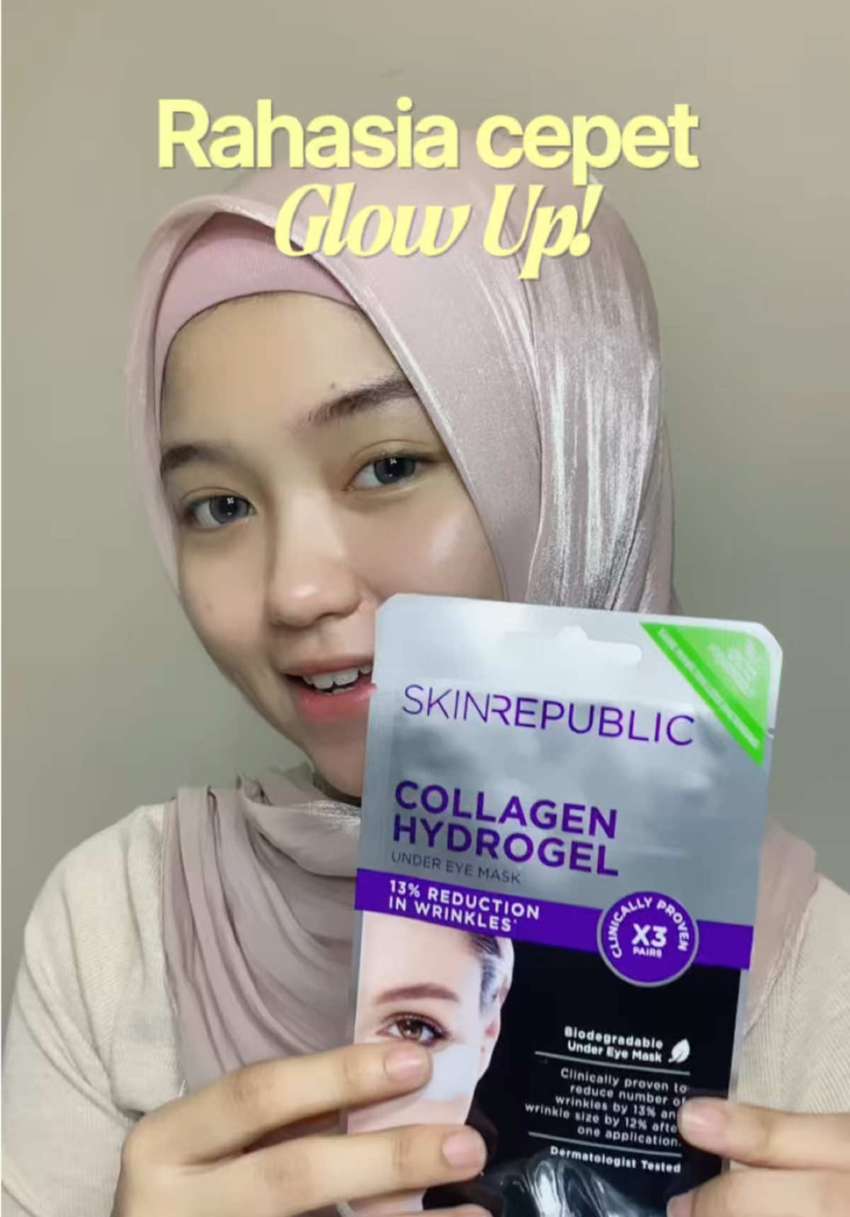 bye bye kantong mata 👋🏻😘 auto glowing pake collagen hydrogel ini! 