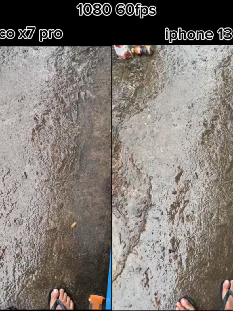 biar makin puyeng yg mau I-Phone 😅😅nih perbandingan nya next kamera depan dan 4k60fps#pocox7pro #iphone13#108060fps 