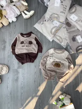 [sh1532]🐻Set bộ len tuyết mềm nâu xám cực yêu cho bé 🤩 #TikTokAwardsVN #quanaotreem #thinhhanhtiktok #capobabyboocote #xuhuong2025 #capobaby2 #dobochobe #hottrend #setquanaochobe #xuhuongtiktok 