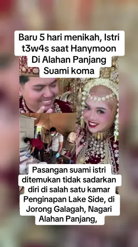 Kronologinya , Pasangan suami istri ditemukan tidak sadarkan diri di salah satu kamar Penginapan Lake Side, di Jorong Galagah, Nagari Alahan Panjang, Kecamatan Lembah Gumanti, Kabupaten Solok, pada Kamis (9/10/2025) pagi. Pasangan tersebut diketahui bernama Gilang Kurniawan dan Cindy Desta Nanda, pasangan suami istri yang datang ke penginapan tersebut pada Rabu (8/10/2025) siang. Mereka masuk ke kamar nomor 02 sekitar pukul 13.30 WIB. Berdasarkan identitas yang ditemukan polisi di TKP, kedua merupakan warga Lubuk Kilangan, Padang Kapolsek Lembah Gumanti, AKP Barata Rahmat, mengatakan, berdasarkan keterangan pihak penginapan, pada malam harinya sekitar pukul 18.30 WIB korban sempat memesan sejumlah makanan, di antaranya sup iga, mie kuah pedas, risol mayo, kentang goreng, dan air mineral. Pesanan itu diantarkan ke kamar mereka oleh resepsionis. Keesokan paginya, Kamis (9/10/2025), sekitar pukul 07.15 WIB, salah seorang karyawan penginapan mengantarkan sarapan pagi ke kamar tersebut. Saat dipanggil dari luar kamar, terdengar suara pria menjawab bahwa ia sedang mandi. Namun setelah 20 menit menunggu, tidak ada lagi aktivitas, sehingga karyawan tersebut meninggalkan lokasi. Sekitar pukul 07.30 WIB, karyawan lain kembali mengantarkan makanan ke kamar yang sama. Kali ini tidak ada jawaban sama sekali dari dalam kamar. Setelah beberapa kali dipanggil dan diketuk tanpa respons, pihak penginapan memutuskan membuka kamar dengan izin pengelola. 