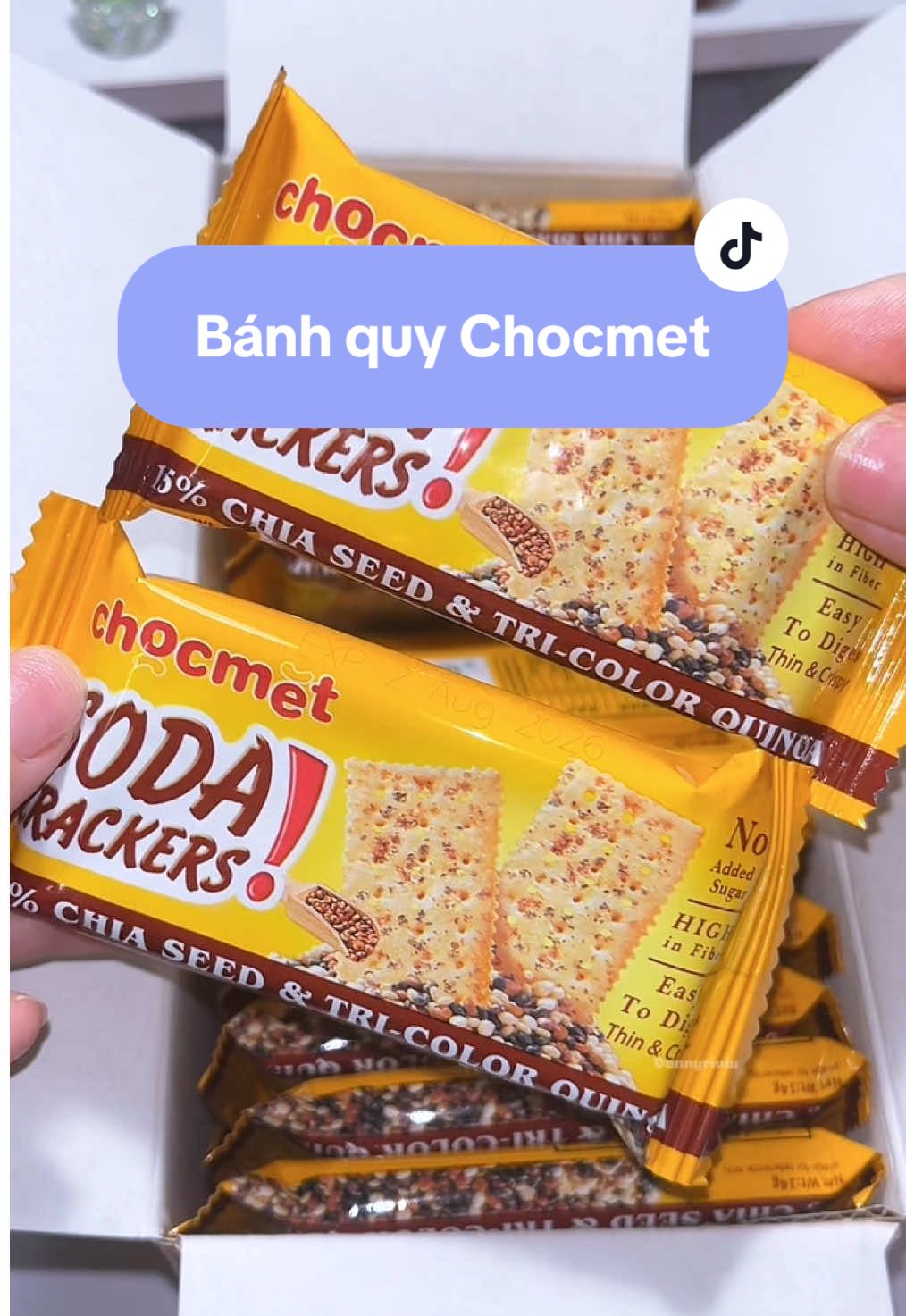 Bánh quy giòn k đường tinh luyện nhiều chất xơ nè mấy mom 🤤 #banhquygion #chocmet #banhquy #anvat #dannyriviu 