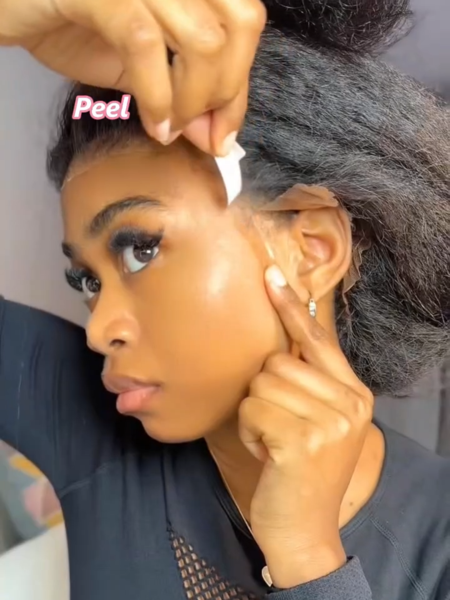 👌Installing 360 lace wig is no longer difficult🔥 #tiktoktopwigs #wigtok #beginnerfriendly #gluelesswig #curlymehair #curlymewig #hdlace #kinkystraightwig #USA #naturalhair #fyp