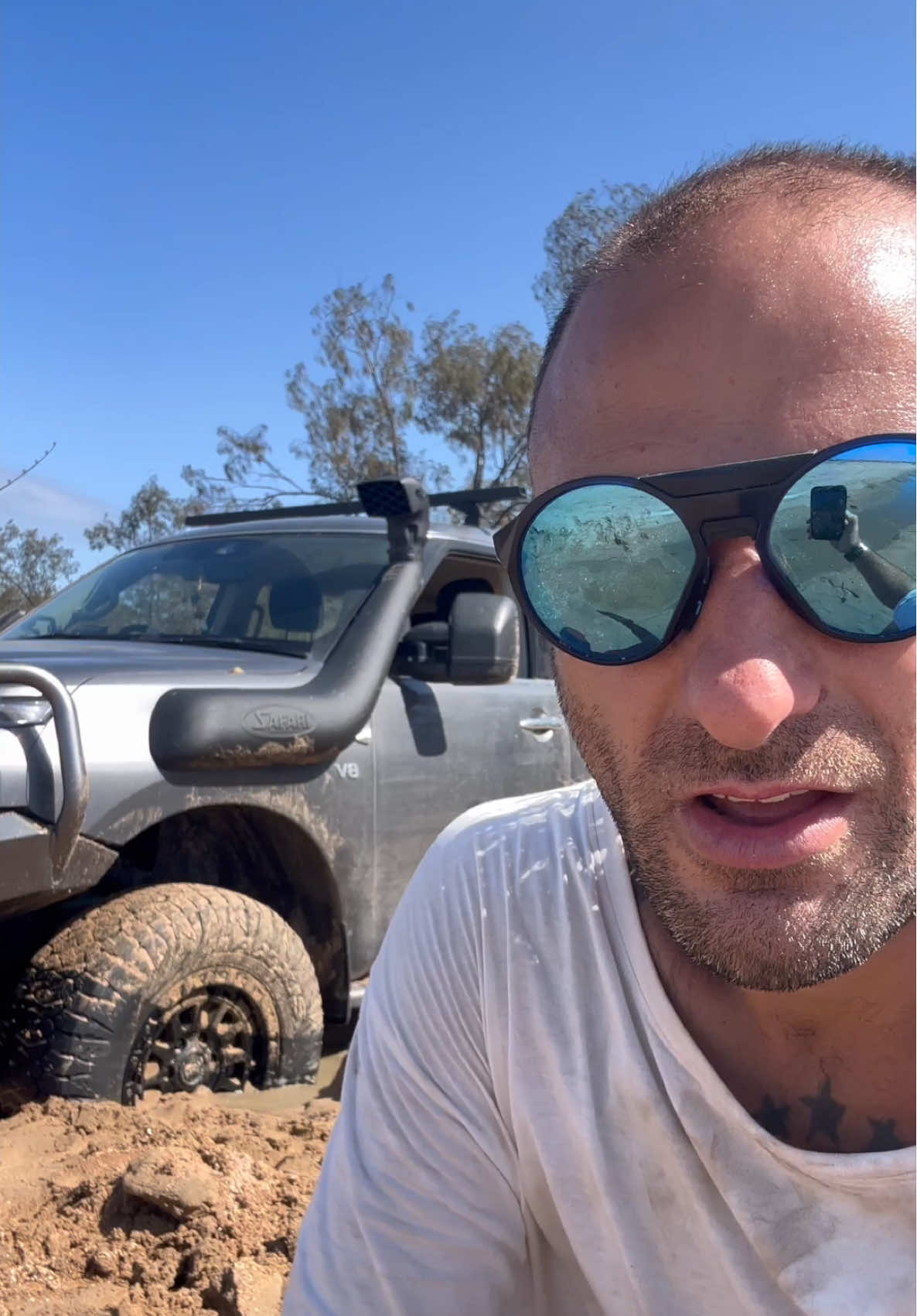 Bogged!! 🛻 #queensland #bogged #y62 #nissanpatrol #recovery thank you to @@R Sfor getting me out! 