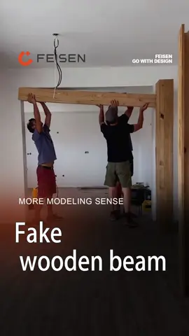 This is not real wood, this is a fake wooden beam#buildingmaterial#accentwall#interior #interiordesign #wallcladding
