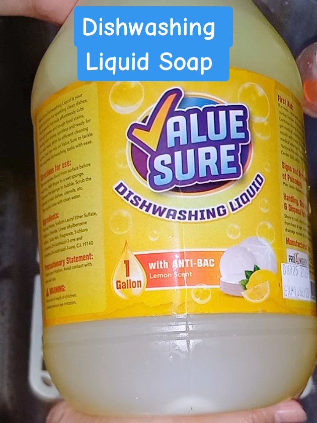 Value Sure Dishwashing Liquid Soap is available in Lemon and Calamansi Scents. #dishwashingsoap #liquiddishwashing #soap #liquidsoap #dishwashingliquid 