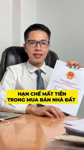 Cách bảo vệ bên mua khi giao dịch mua bán nhà đất #luatsu #luatsudam #tranhchapdatdai #hopdongdatcoc #muabannhadat 