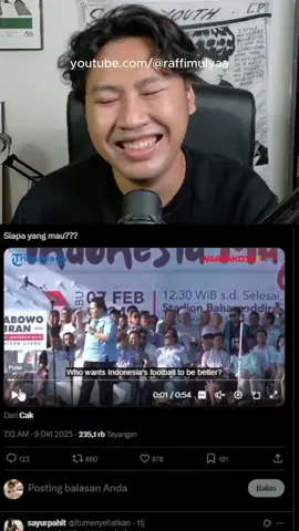 siapa yang mau sepak bola di Indonesia maju 🥰 @Raffi Mulya 