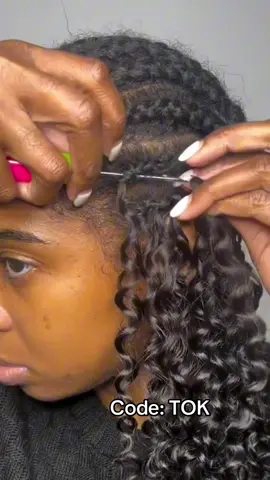 Quick to install crochet hair✨Invisible feather line & new pixie curl pattern! Hair name: ULH257 in bio link,don’t forget to use code “ TOK” to get $$ saved💋 #crochet #pixiehair #pixiecurls #crocheted #feather #hairtutorial #naturalhair #leaveout 
