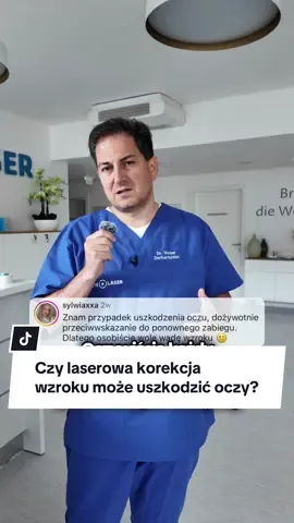 Czy laserowa korekcja wzroku może uszkodzić oczy? 👁️ To jedno z najczęstszych pytań, jakie słyszymy. 🔹 Każdy zabieg chirurgiczny wiąże się z pewnym ryzykiem — to normalne. 🔹 Trwałe uszkodzenie rogówki jest jednak skrajnie rzadkie. 🔹 Najczęstsze, przejściowe objawy to:  → suchość oczu  → światłowstręt  → chwilowe pogorszenie ostrości lub halo wokół świateł W bardzo rzadkich przypadkach może wystąpić tzw. ektazja rogówki, ale współczesna diagnostyka pozwala wcześnie ją wykryć i ustabilizować (np. zabiegiem cross-linking). Laserowa korekcja wzroku pozostaje jedną z najbezpieczniejszych procedur w medycynie — pod warunkiem właściwej kwalifikacji i kontroli pooperacyjnej. 📌 Zanim podejmiesz decyzję, zapytaj, przeczytaj zgodę i rozwiej wszystkie wątpliwości podczas konsultacji. 📍 Warszawa & Kraków 📞 +48 221 201 690 | +48 123 833 360 📩 info@swisslaser.pl 🔺 swisslaser.pl ℹ️ Post ma charakter informacyjny. O kwalifikacji decyduje lekarz po osobistym badaniu. #swisslaser #laserowakorekcjawzroku #okulistyka #chirurgiarefrakcyjna #bezpieczenstwo    