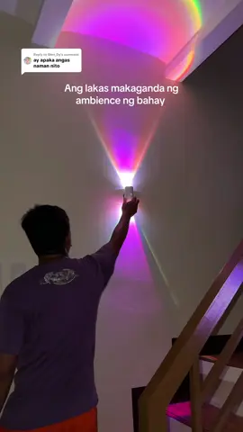 Replying to @Glen_Dy binibigyan kulay nito yung bahay #ledlight #sensormotionlight #light #roomlights #lightning 