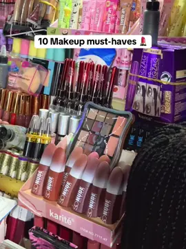 10 makeup must-haves for that everyday glam look. At Garilaya level 3 shop 383 #fypmakeup #makeupproducts #Glamlooks #Beauty#makeupmusthaves