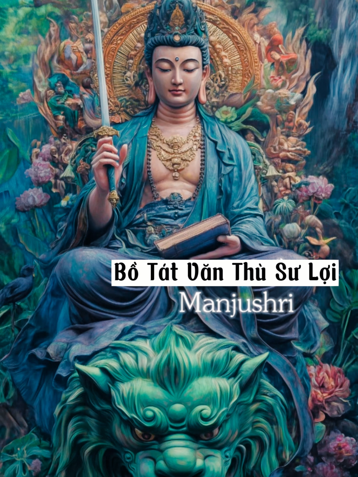 Phần 614: Nam Mô Đại Trí Văn Thù Sư Lợi Bồ Tát. ✨ Thần Chú Văn Thù Sơ Lợi Bồ Tát: OM AH RA PA TSA NA DHI Đọc là: Om A Ra Pa Cha Na Đi ✨ Văn Thù Sư Lợi Bồ Tát là Vị Đại Bồ Tát của trí tuệ, thần chú Văn Thù Sư Lợi Bồ Tát là mật chú của thông minh, trí tuệ hoàn hảo, một yếu tố quan trọng giúp con người thoát khỏi vô minh của tham - sân -si .  Giúp chúng ta nhìn thế giới xung quanh một cách rõ ràng, chân thật nhất. Lợi ích khi trì tụng chú Văn Thù Sư Lợi Bồ Tát vô cùng thù thắng. #bonsuthichcamauniphat #adidaphat🙏🙏🙏 #quantheambotat #vanthusuloibotat #tinhdo #phatgiao #phatphapnhiemmau90