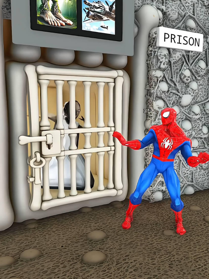 singing Challenge: Spider-Man Sings to Lock the Prisoner Back Inside & cartoon video for baby #kidstiktok #scaryteacher #shorts #cartoonme #kidscartoons