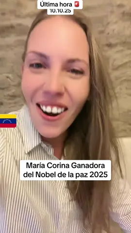 María Corina gana Nobel de la paz #venezuela #venezolanosenelmundo #ultimahora #viralvideo 
