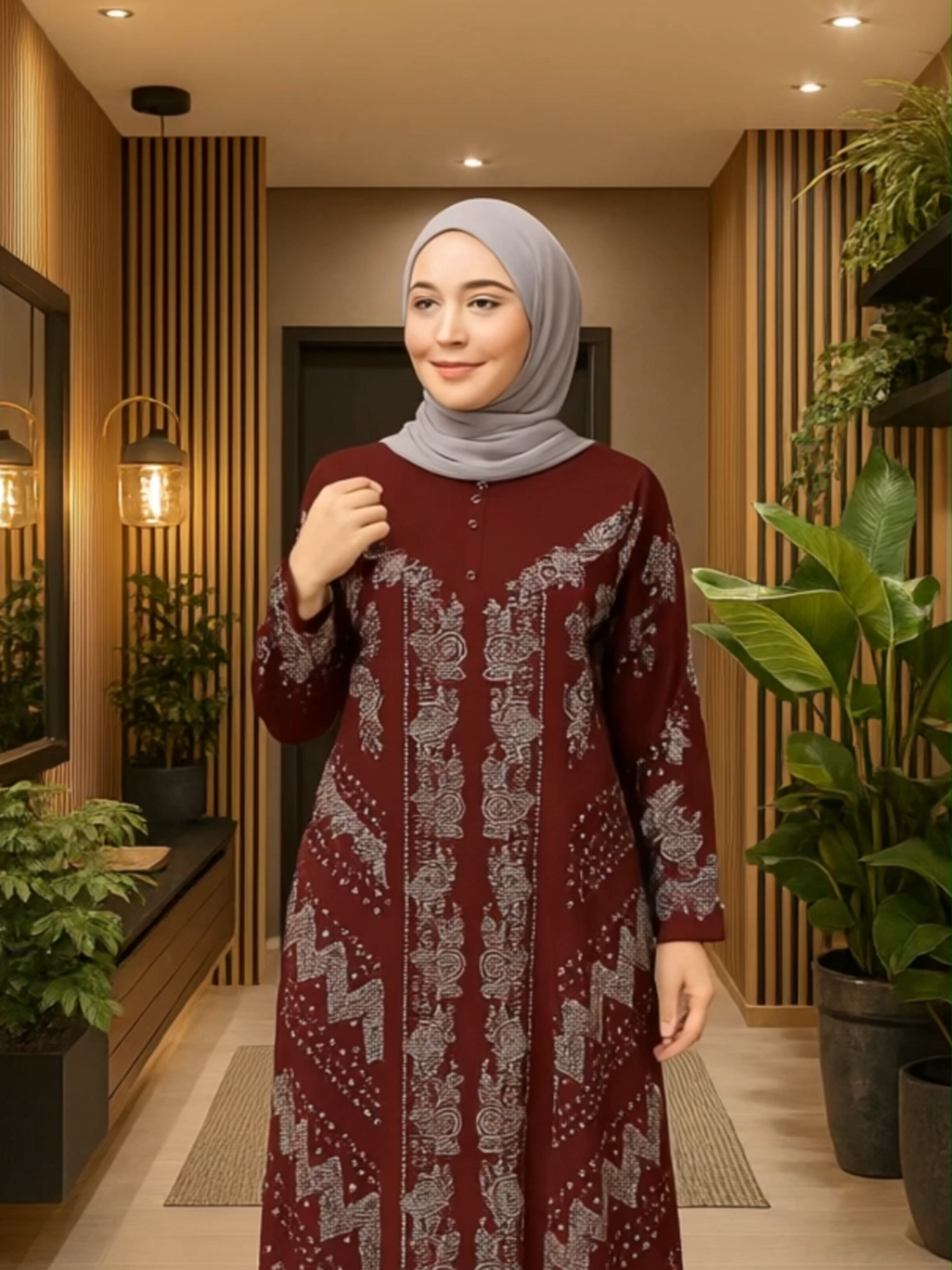 Gamis Twill bikin bunda makin cakep #gamis #bajuwanita #daster