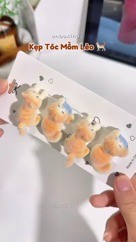 Kẹp tóc mồm lèoo dễ thương xỉu he 💕🐈 #keptoc #keptocxinh #keptochanquoc #keptocdep #lamdep  @Mee Unbox Nè  @Mee Unbox Nè  @Mee Unbox Nè 