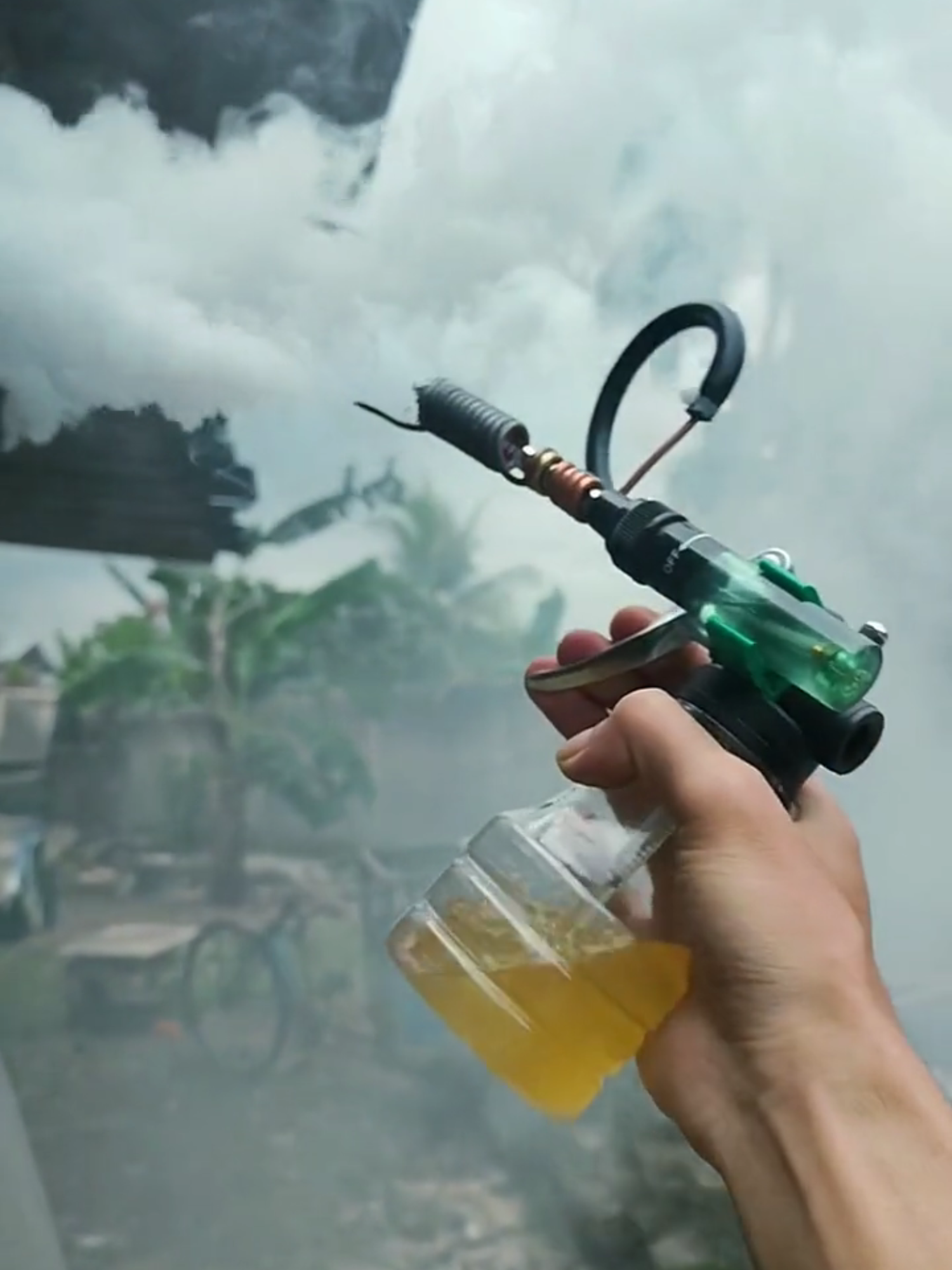 Diy mini fogging mosquito spray #tiktok #fogging #fyp #capcut #foggingmachine #DIY