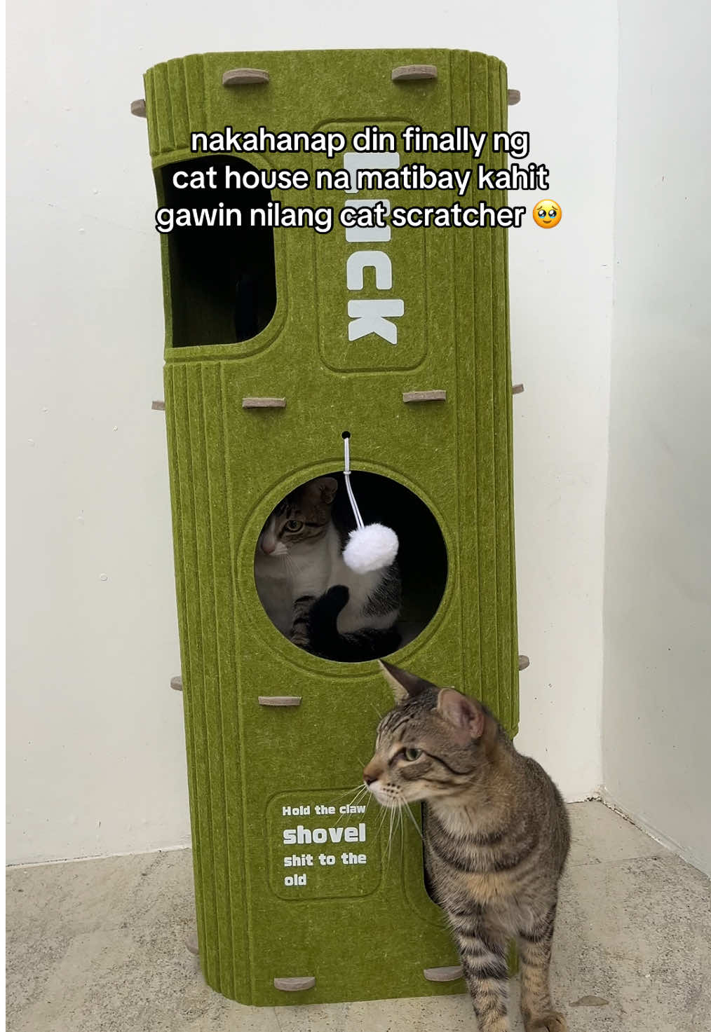 sulit bili namin kasi kahit gawing cat scratcher ay matibay talaga #catfurniture #cathouse #catcondo #cattreehouse 
