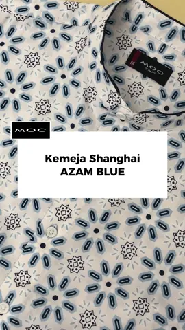 Kemeja koko AZAM blue, dengan kerah shanghai dan desain yang modern✨ Check out di keranjang kuning sekarang🛒 #ootdpria #kemejapria #bajupria #koko #bajukoko 