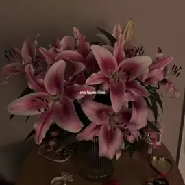 her favorite flowers are lilies #lilies #flowers #aesthetic #fyp #viral pink lilies pink flowers 