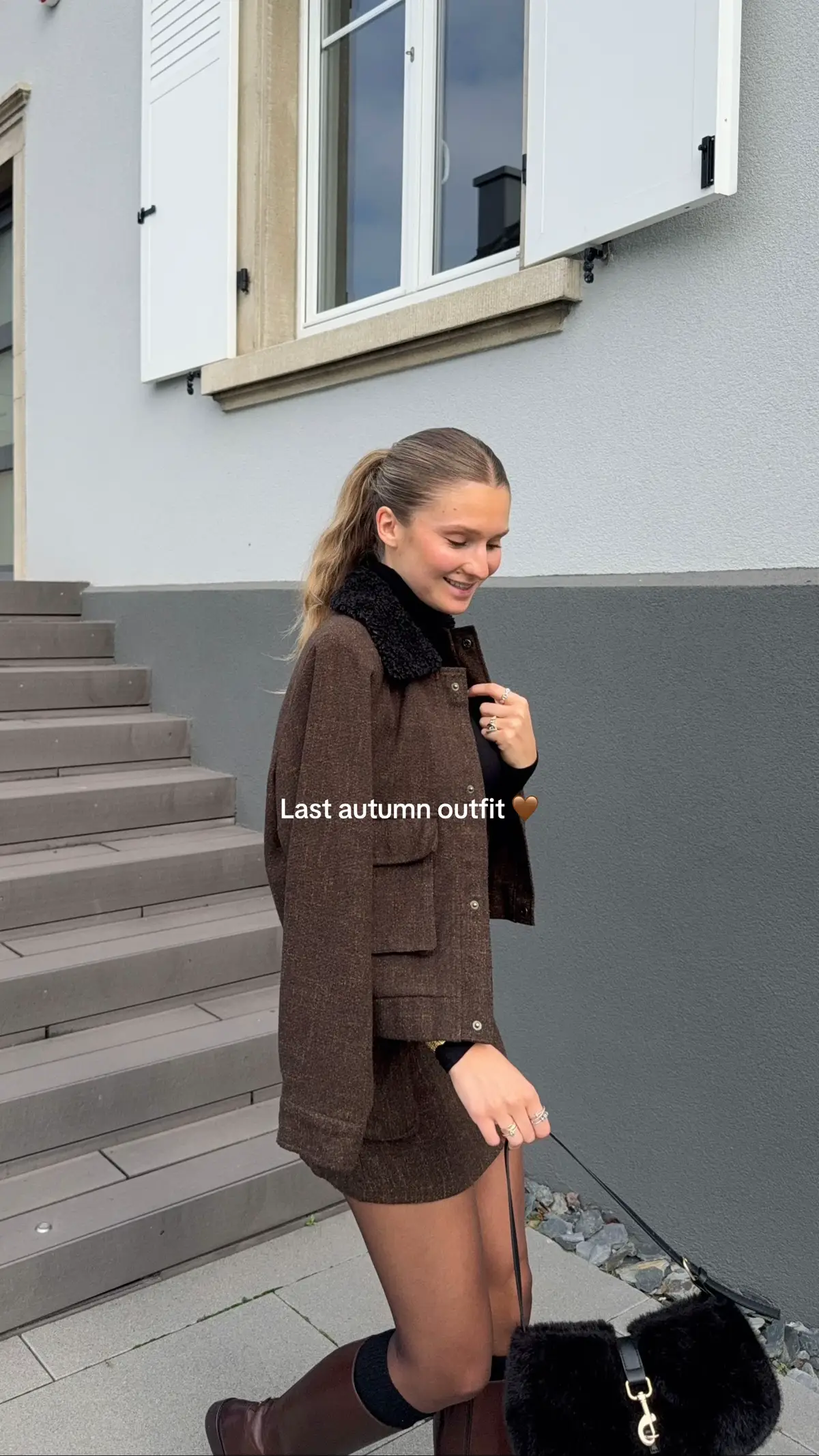 Cet ensemble en tweed marron pour l’automne 🍂 #outfit #autumnoutfit #autumnfashion #brownoutfit #outfitidea 
