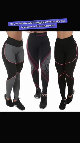 Dê uma olhada em KIT 3 Leggings Diversas Não Fica Transparente Fitness/Academia por R$116,91. Compre na Shopee agora! https://s.shopee.com.br/4LAdtoZ6H8