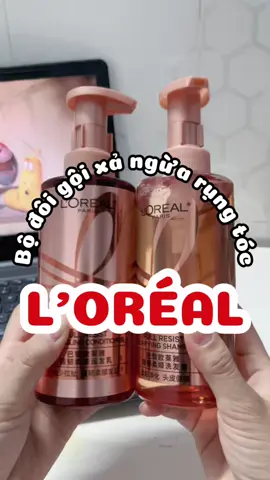 Bộ đôi gội xả ngăn rụng tóc dùng thích lắm mấy ce ui #daugoixa #combogoixaduongtoc #loreal #hair #quatang 