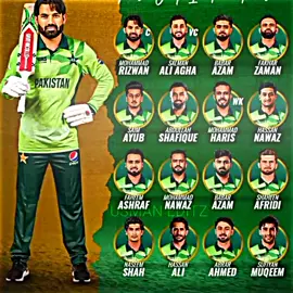PAKISTAN ODI SQUAD FOR SOUTH AFRICA 2025 🔥🥵#foryou #foryoupage #cricketlovers #Odisquad#pakvssa @USMAN EDITZ 🤍 